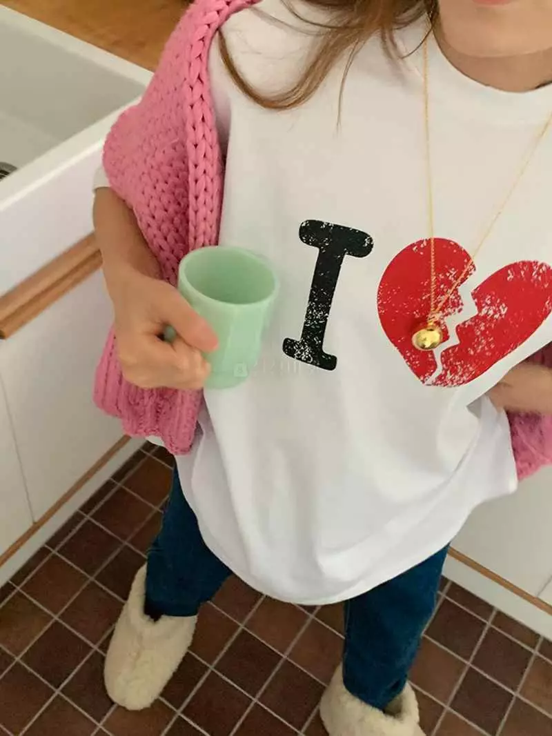 Jkichi - Korean Women Fashion - #momslook - I Heart Tee - 3