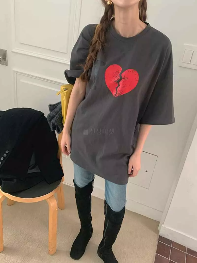 Jkichi - Korean Women Fashion - #pursuepretty - I Heart Tee - 11