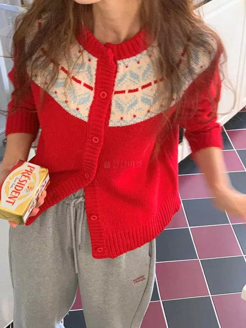 Jkichi - Korean Women Fashion - #romanticstyle - Vintage Cardigan - 5