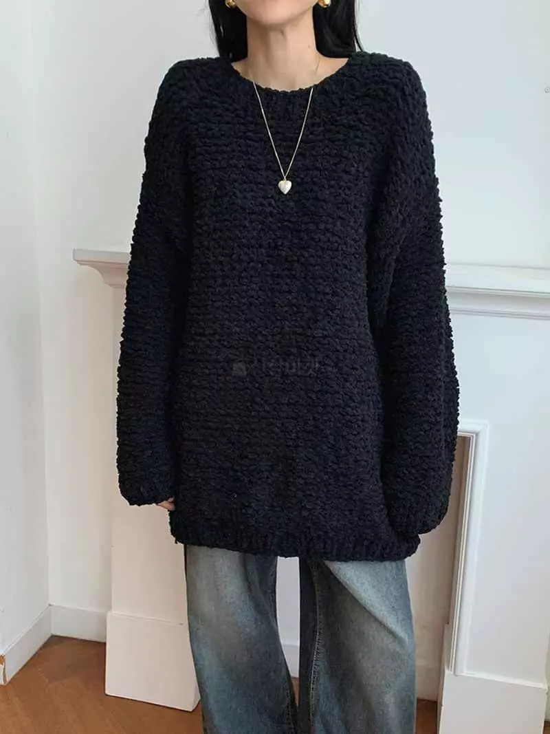 Jkichi - Korean Women Fashion - #vintagekidsstyle - Snow Knit Tee - 6