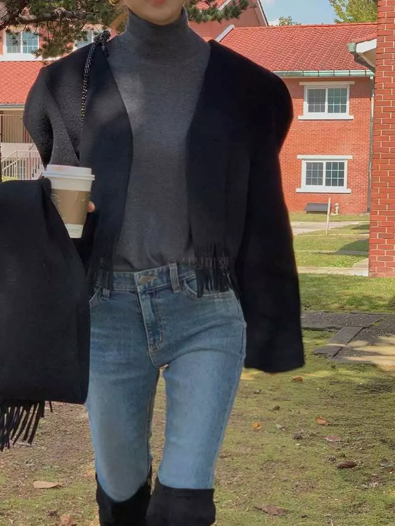 Jkichi - Korean Women Fashion - #womensfashion - Muffler Jacket - 10