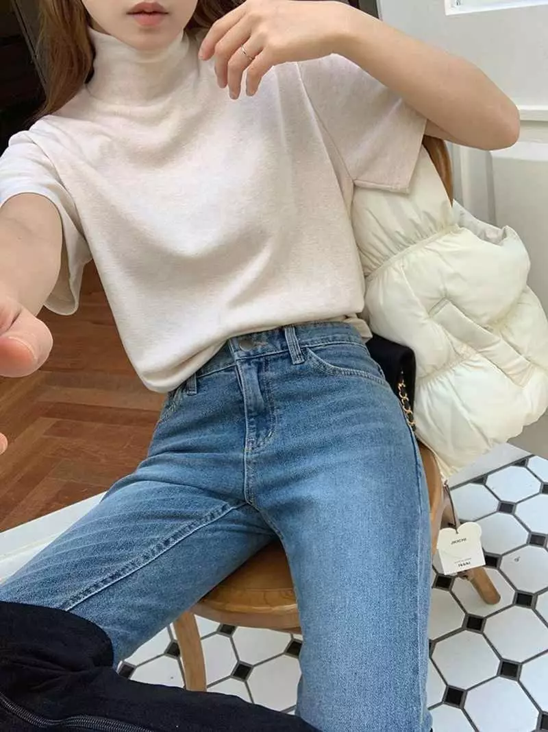 Jkichi - Korean Women Fashion - #womensfashion - Loose Turtlneck Tee - 3