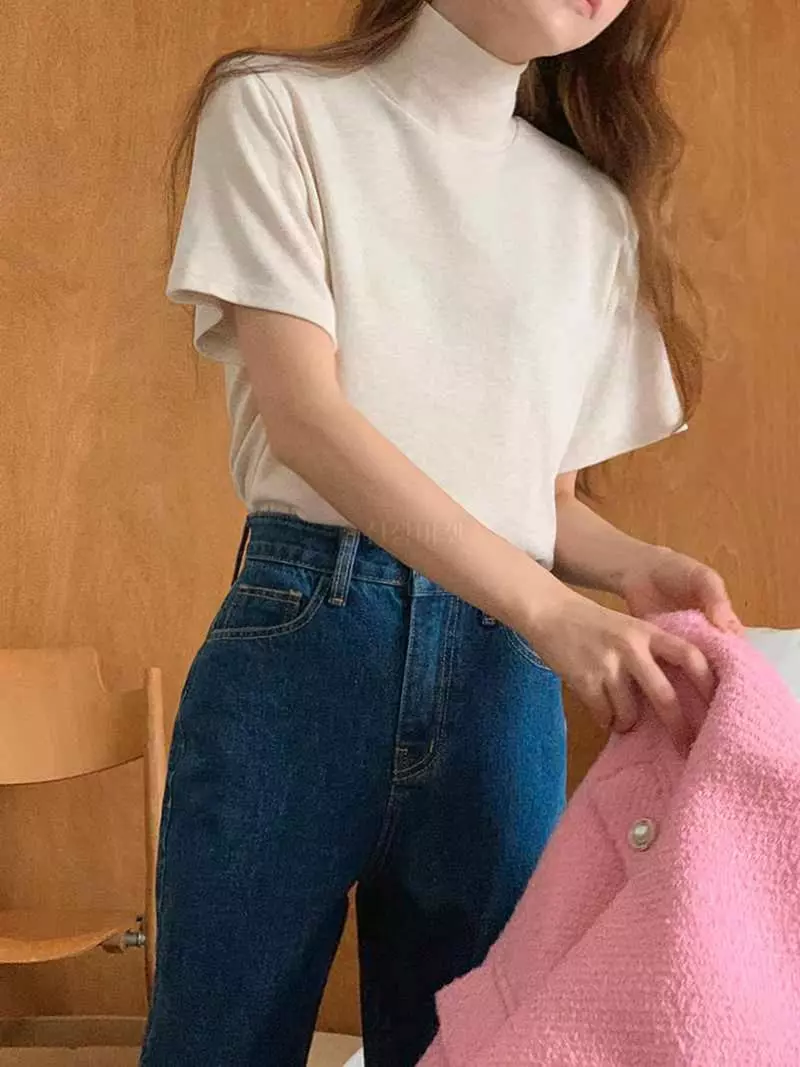 Jkichi - Korean Women Fashion - #womensfashion - Loose Turtlneck Tee - 7