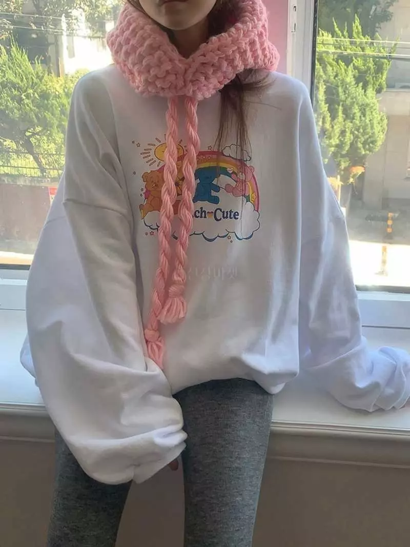 Jkichi - Korean Women Fashion - #womensfashion - Cute Bear Sweatshirt - 10
