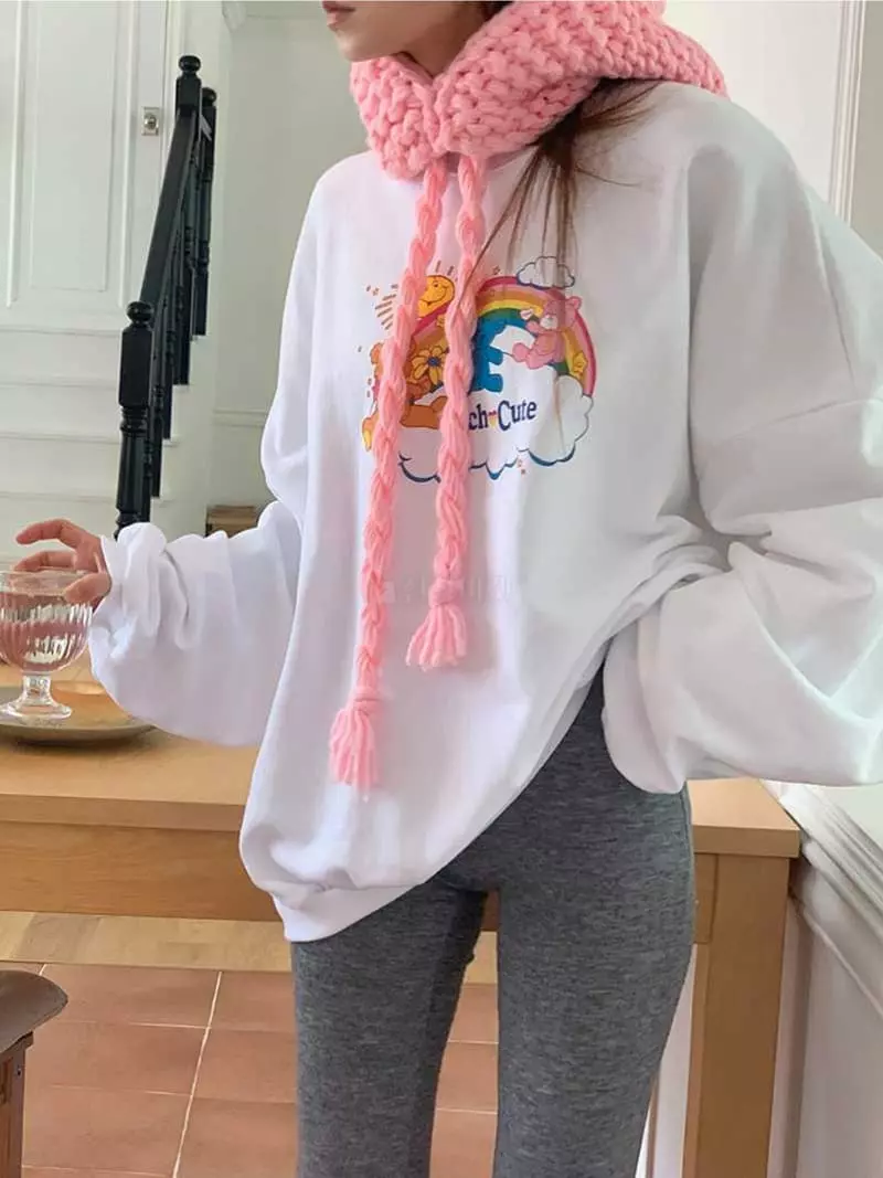 Jkichi - Korean Women Fashion - #womensfashion - Cute Bear Sweatshirt - 12