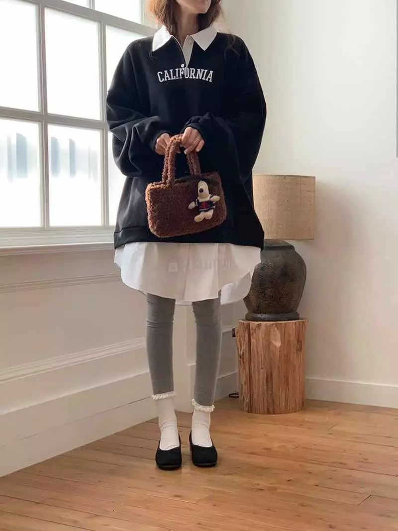 Jkichi - Korean Women Fashion - #momslook - California Sweatshirt - 4