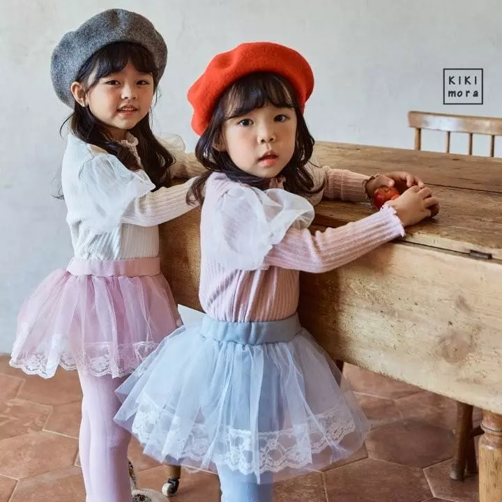 Kikimora - Korean Children Fashion - #childrensboutique - Macaroon Rin Mesh Tee - 7