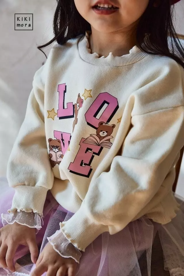 Kikimora - Korean Children Fashion - #discoveringself - Love Bear Sweatshirt - 4
