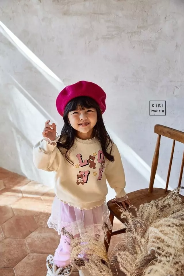 Kikimora - Korean Children Fashion - #kidsshorts - Love Bear Sweatshirt - 5