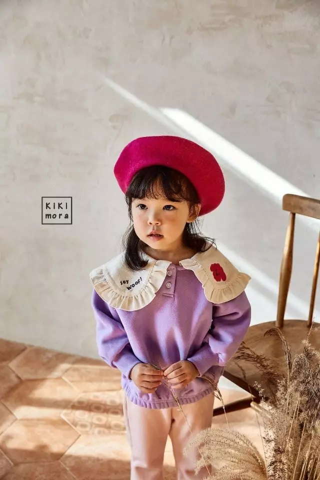 Kikimora - Korean Children Fashion - #kidsshorts - Embrodiery Tee - 4
