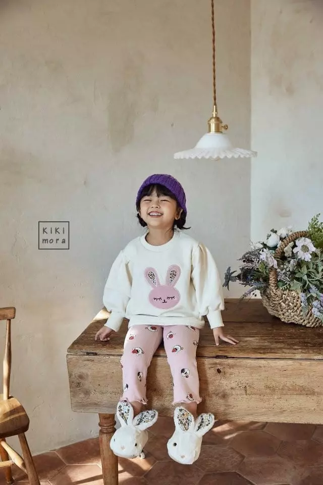 Kikimora - Korean Children Fashion - #kidsstore - Rabbit Embrodiery Tee
