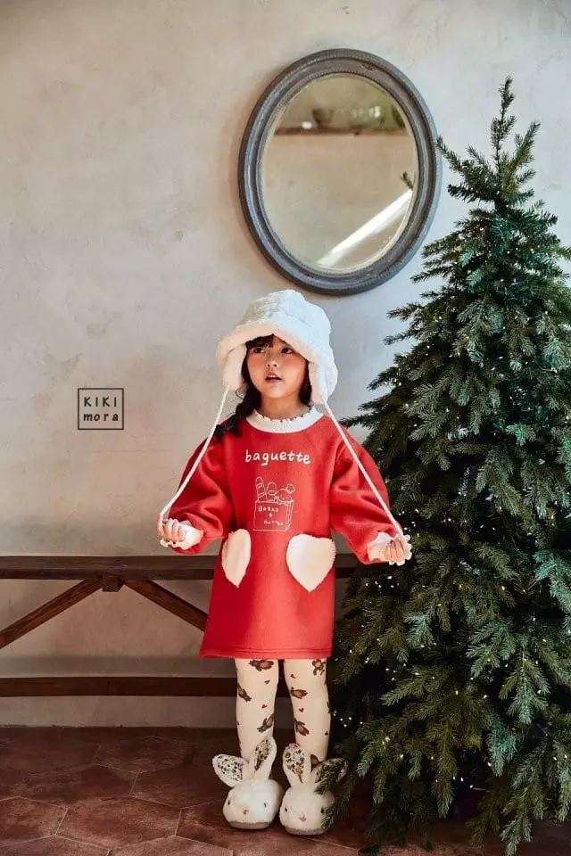 Kikimora - Korean Children Fashion - #kidsshorts - Basket Heart Long Tee - 4
