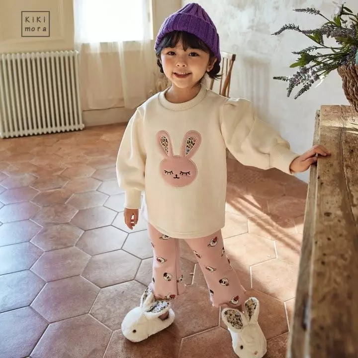 Kikimora - Korean Children Fashion - #kidzfashiontrend - Rabbit Embrodiery Tee - 2