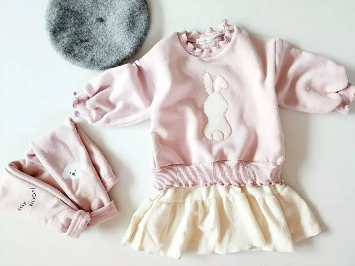 Kikimora - Korean Children Fashion - #prettylittlegirls - Flower Rabbit One-piece - 2