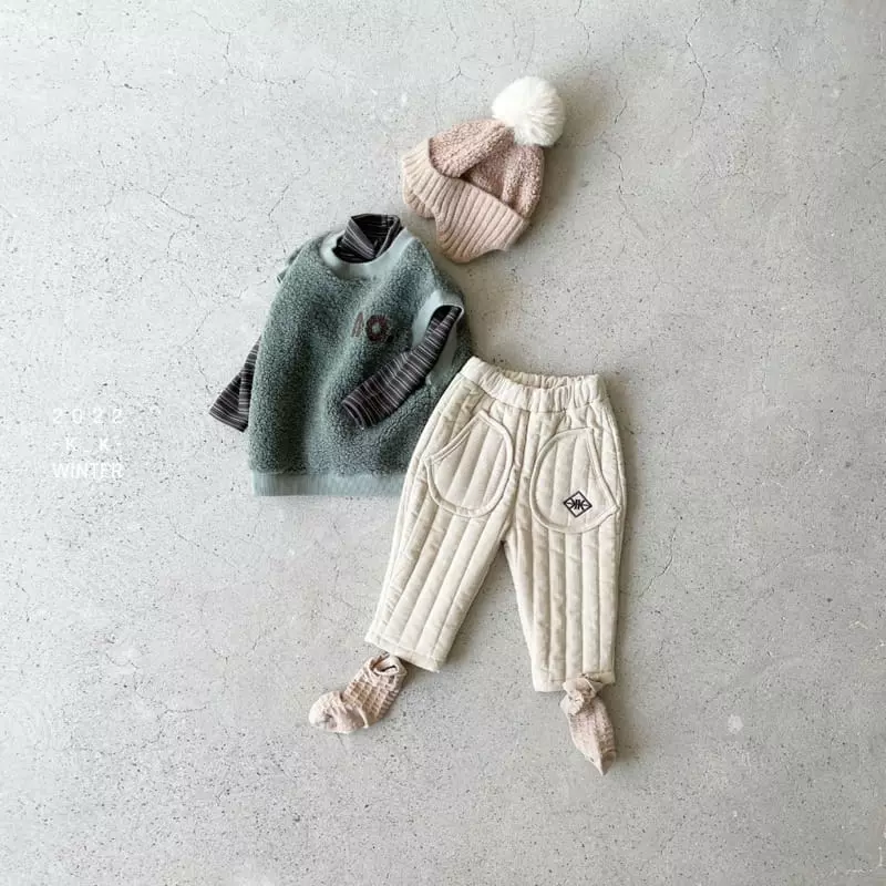 Kk - Korean Children Fashion - #Kfashion4kids - Quilting Pocket Pants - 5