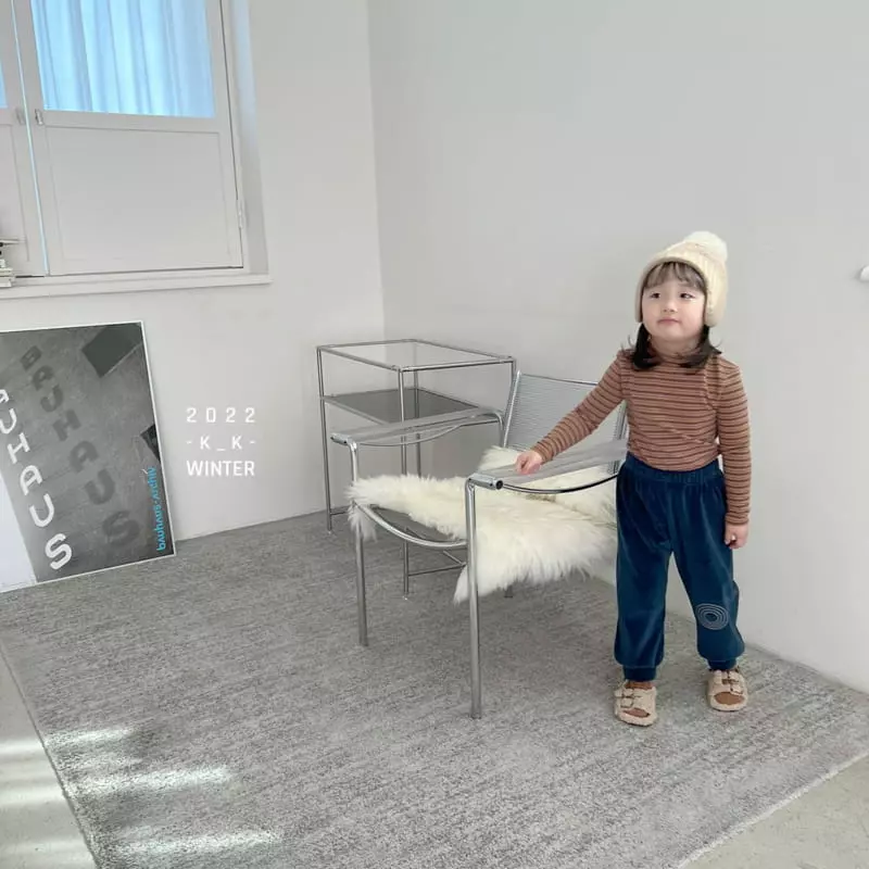 Kk - Korean Children Fashion - #designkidswear - Stripes Turtleneck Tee - 12