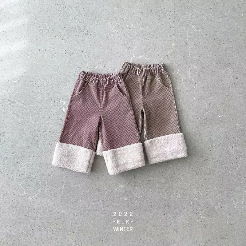 Kk - Korean Children Fashion - #kidzfashiontrend - Kid Check Rib Pants - 2