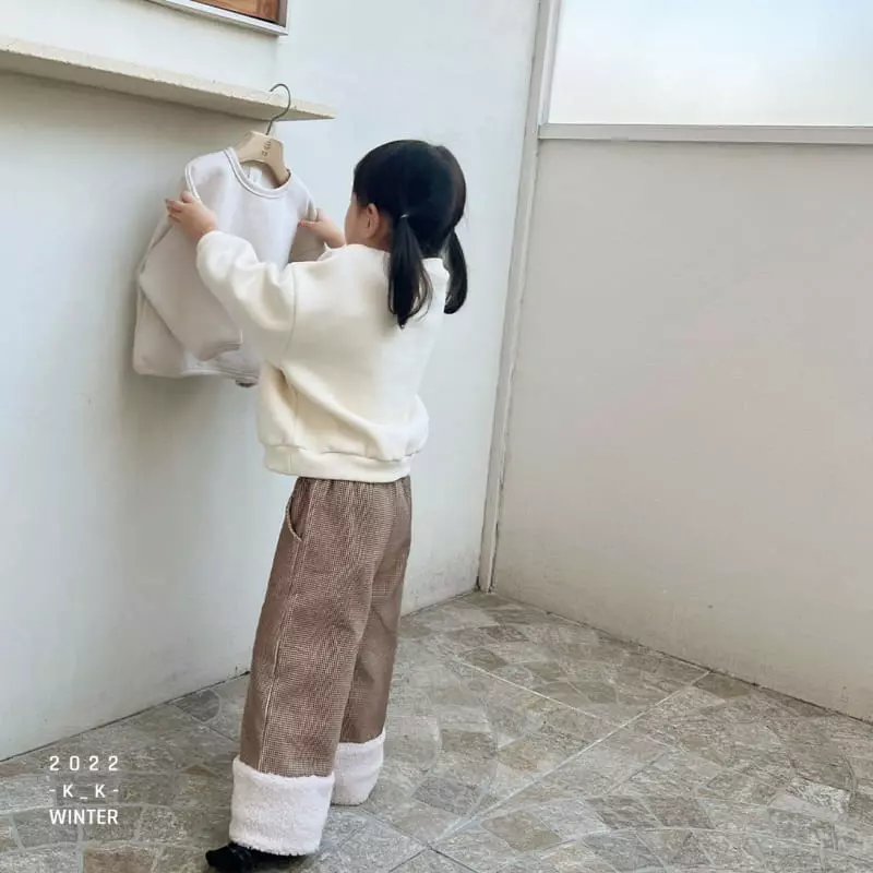 Kk - Korean Children Fashion - #Kfashion4kids - Kid Check Rib Pants - 4