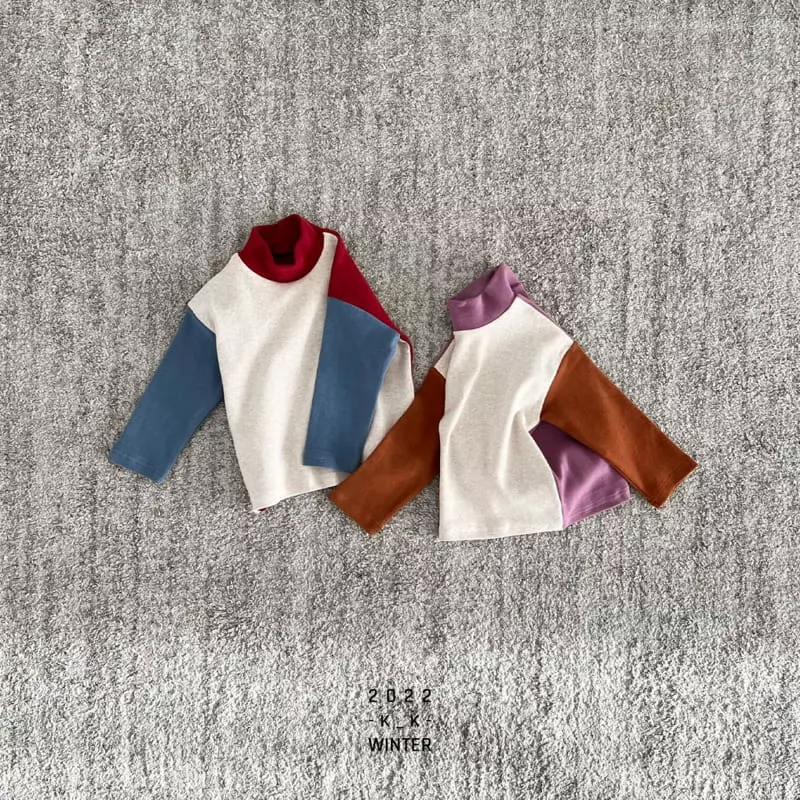 Kk - Korean Children Fashion - #littlefashionista - Color Turtleneck Tee - 9