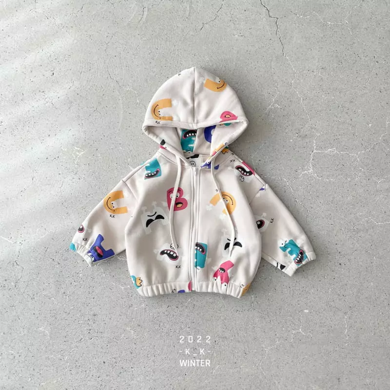 Kk - Korean Children Fashion - #magicofchildhood - Alpabet Zip-up Set - 5