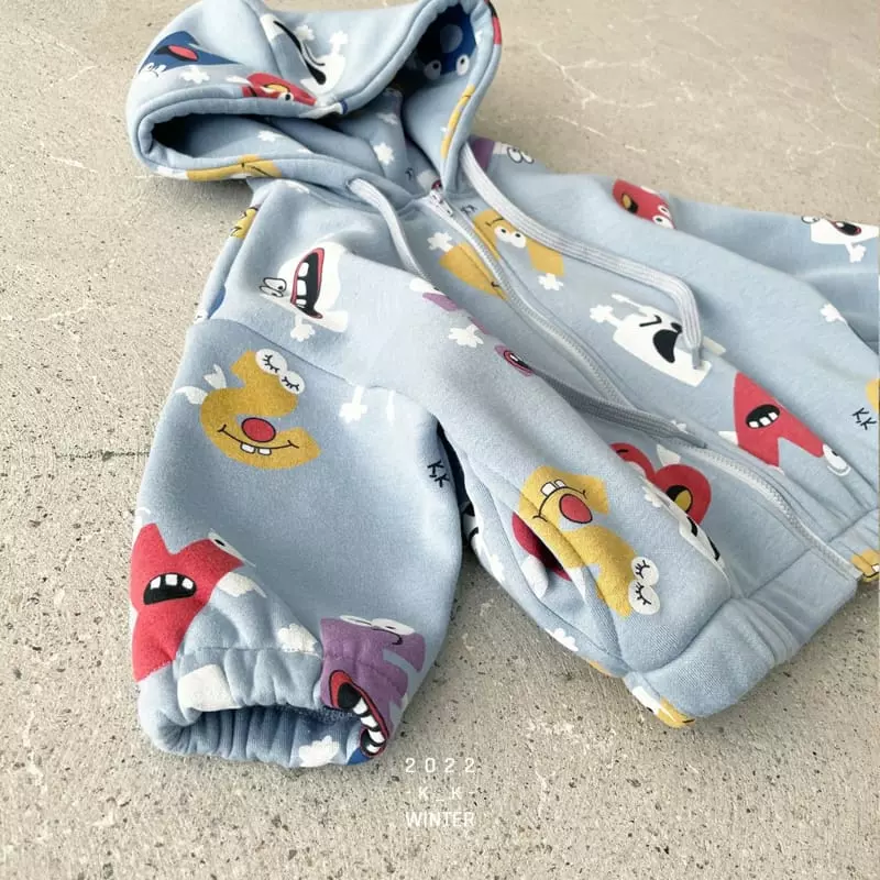 Kk - Korean Children Fashion - #prettylittlegirls - Alpabet Zip-up Set - 7
