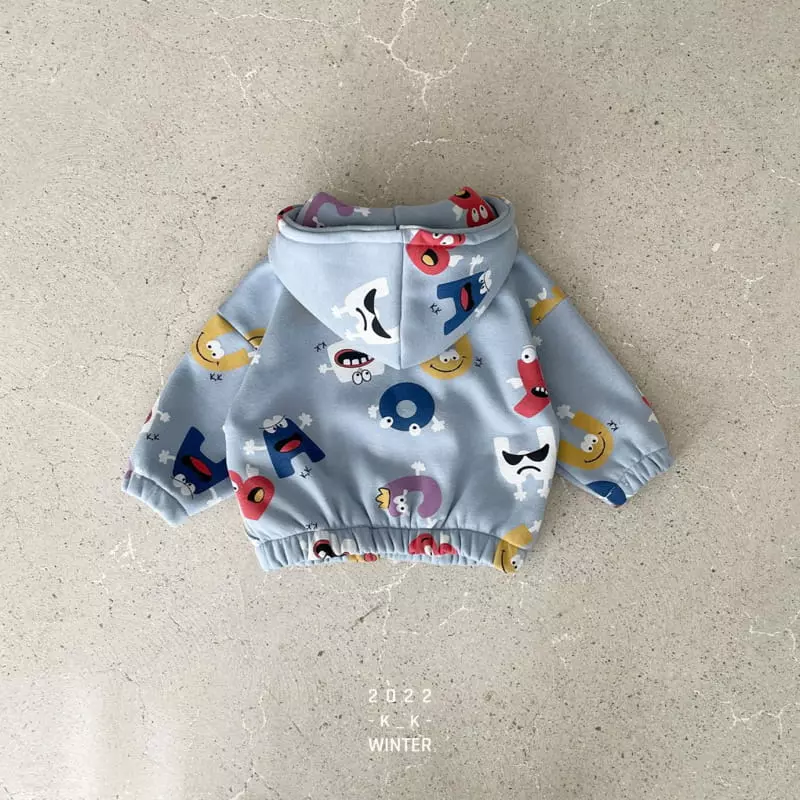 Kk - Korean Children Fashion - #todddlerfashion - Alpabet Zip-up Set - 8