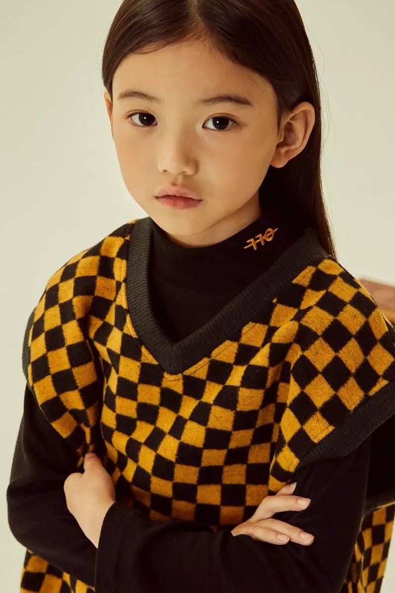 Kokoyarn - Korean Children Fashion - #Kfashion4kids - Checker Vest - 6