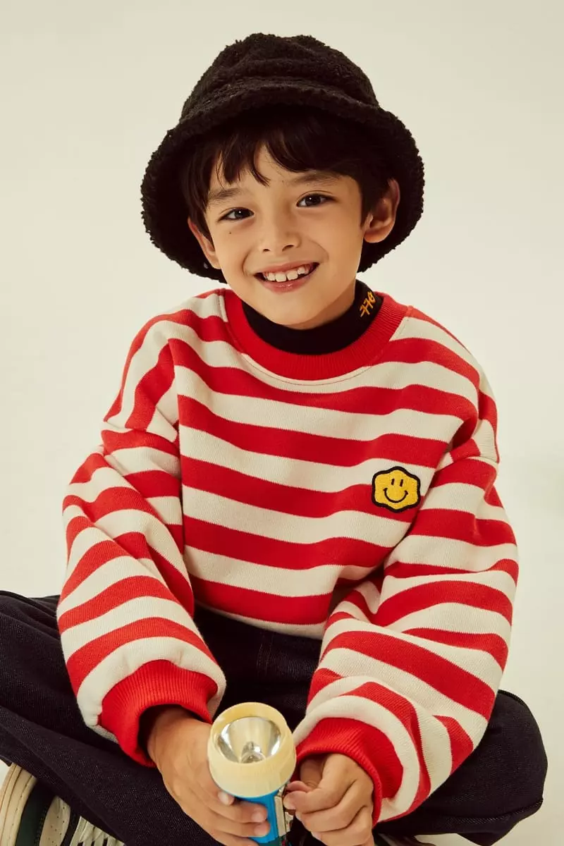 Kokoyarn - Korean Children Fashion - #kidsshorts - Slim Stripes Sweatshirt - 2