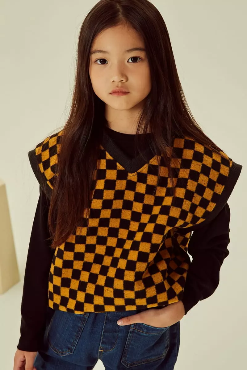Kokoyarn - Korean Children Fashion - #magicofchildhood - Checker Vest - 8