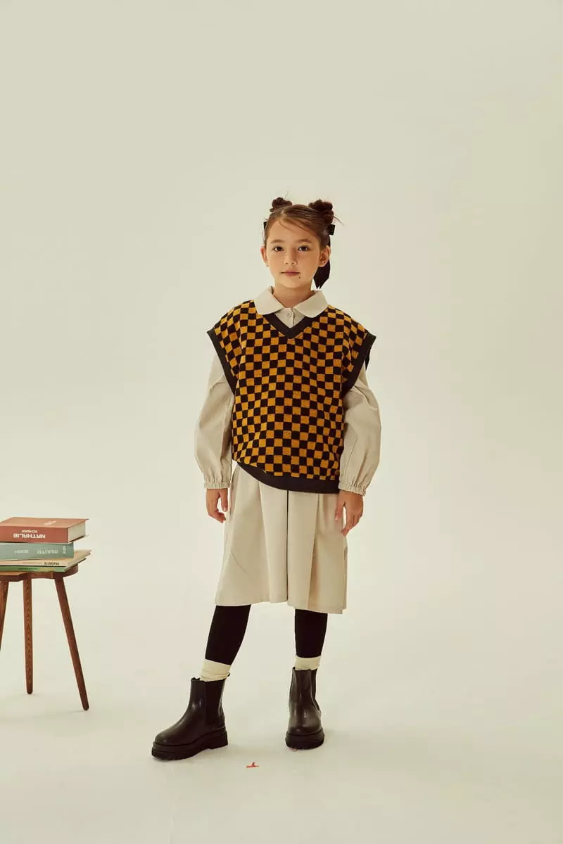 Kokoyarn - Korean Children Fashion - #todddlerfashion - Checker Vest - 11