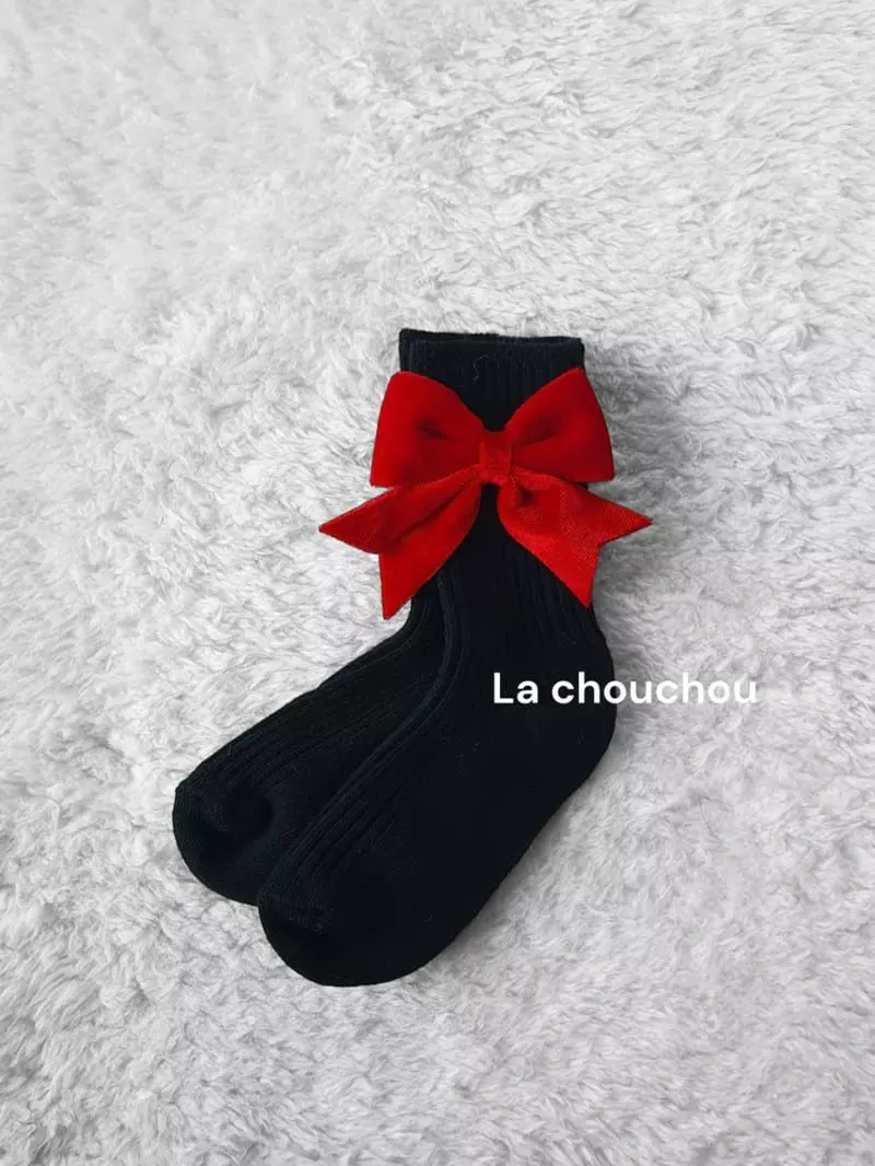 La Chouchou - Korean Children Fashion - #designkidswear - Velvet Ribbon Socks - 3