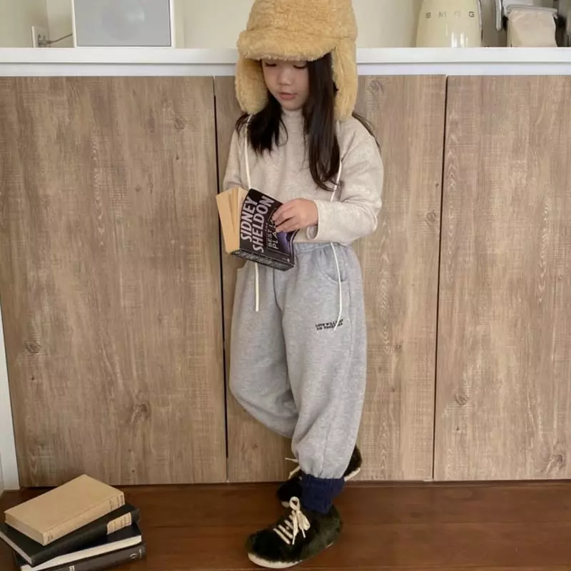 La Chouchou - Korean Children Fashion - #kidsshorts - Gray Pants - 4