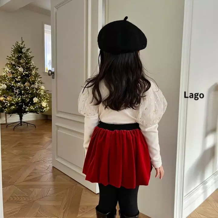 Lago - Korean Children Fashion - #Kfashion4kids - Velvet Balloon Skirt Leggings - 6