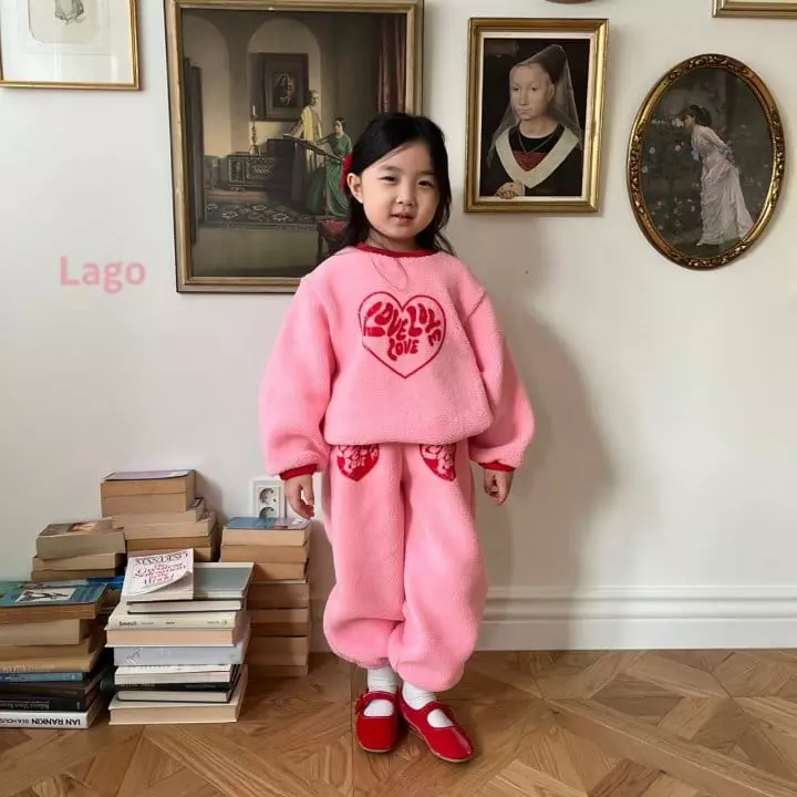 Lago - Korean Children Fashion - #kidzfashiontrend - Love Love Set