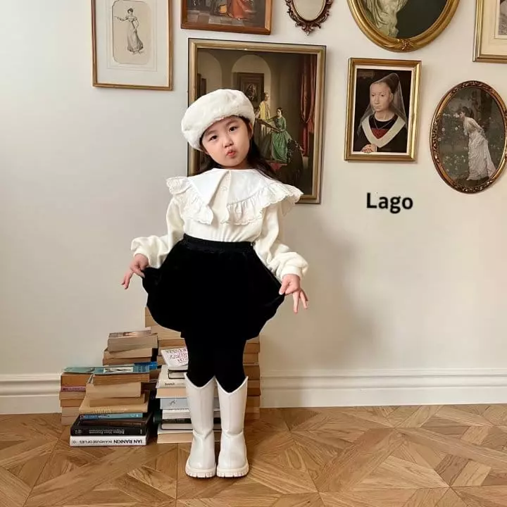 Lago - Korean Children Fashion - #littlefashionista - Velvet Balloon Skirt Leggings - 7