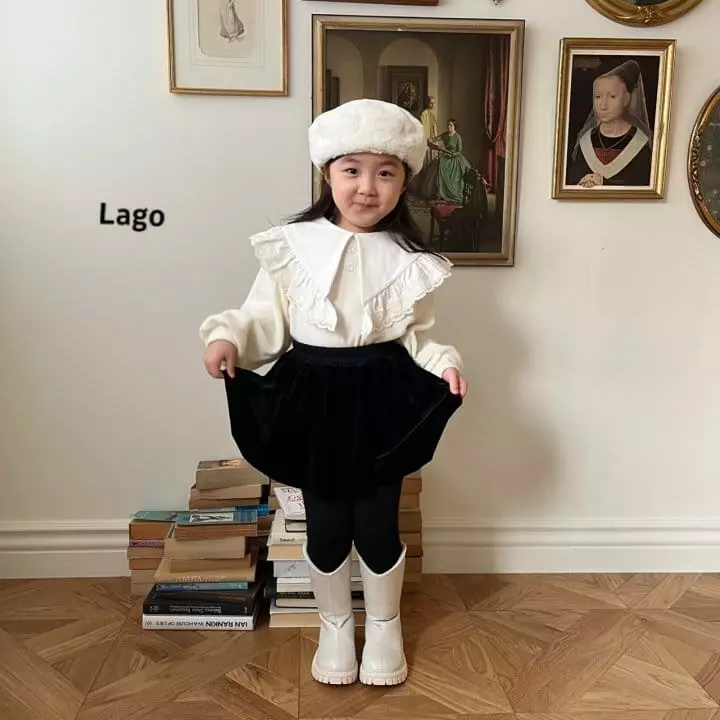 Lago - Korean Children Fashion - #magicofchildhood - Velvet Balloon Skirt Leggings - 8