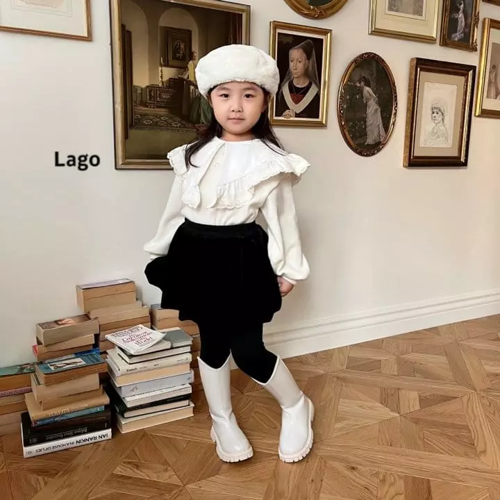Lago - Korean Children Fashion - #prettylittlegirls - Velvet Balloon Skirt Leggings - 10