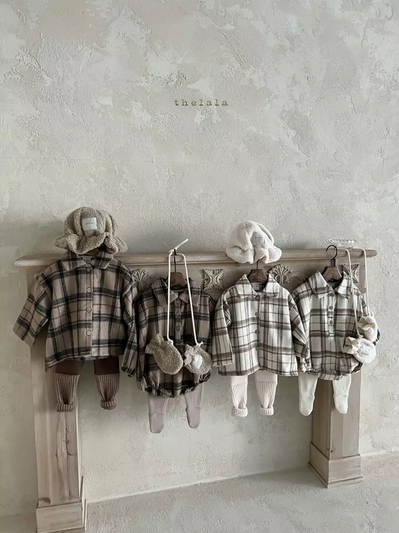 Lala - Korean Baby Fashion - #smilingbaby - Checks Bodysuit - 4