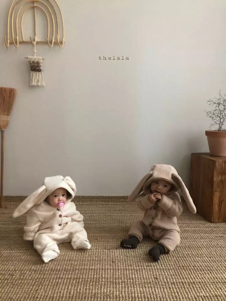 Lala - Korean Baby Fashion - #babyclothing - Puff Rabbit Bodysuit - 2