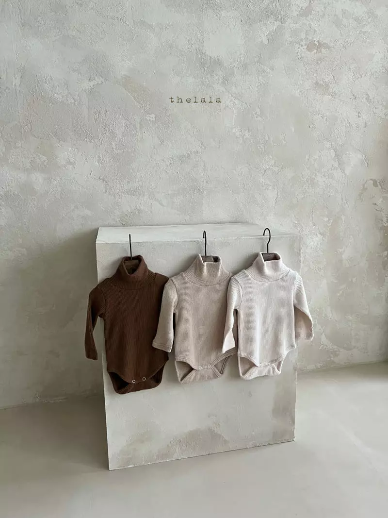 Lala - Korean Baby Fashion - #babyfashion - Whipping Turtleneck Bodysuit - 3