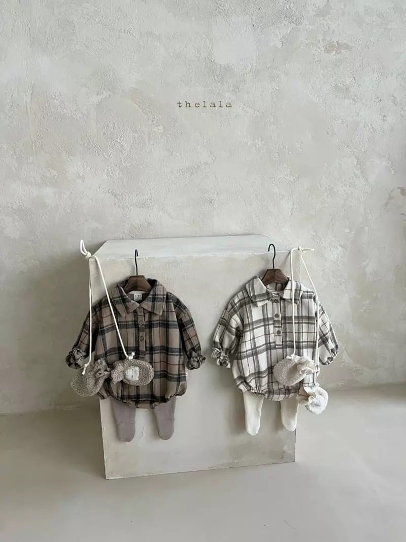 Lala - Korean Baby Fashion - #babyfever - Checks Bodysuit - 8
