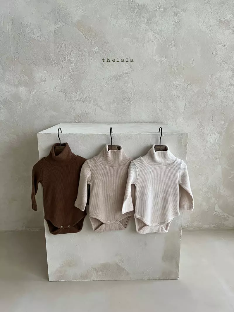 Lala - Korean Baby Fashion - #babyfashion - Whipping Turtleneck Bodysuit - 4