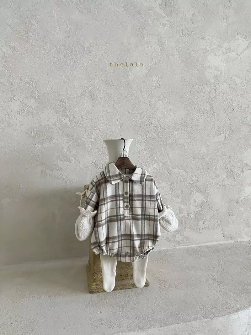 Lala - Korean Baby Fashion - #babygirlfashion - Checks Bodysuit - 9