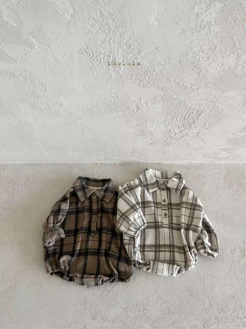 Lala - Korean Baby Fashion - #babyootd - Checks Bodysuit - 12