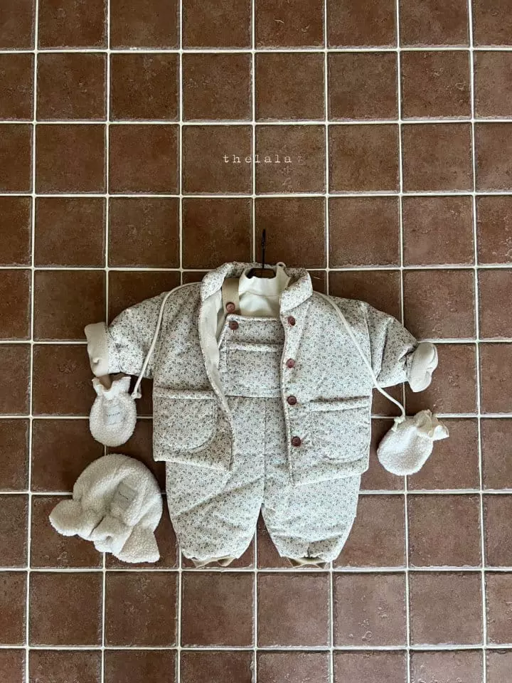 Lala - Korean Baby Fashion - #babyoutfit - Flower Bread Padding Bodysuit - 5