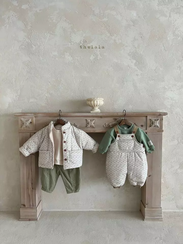 Lala - Korean Baby Fashion - #babyoutfit - Flower Bread Padding Bodysuit - 6