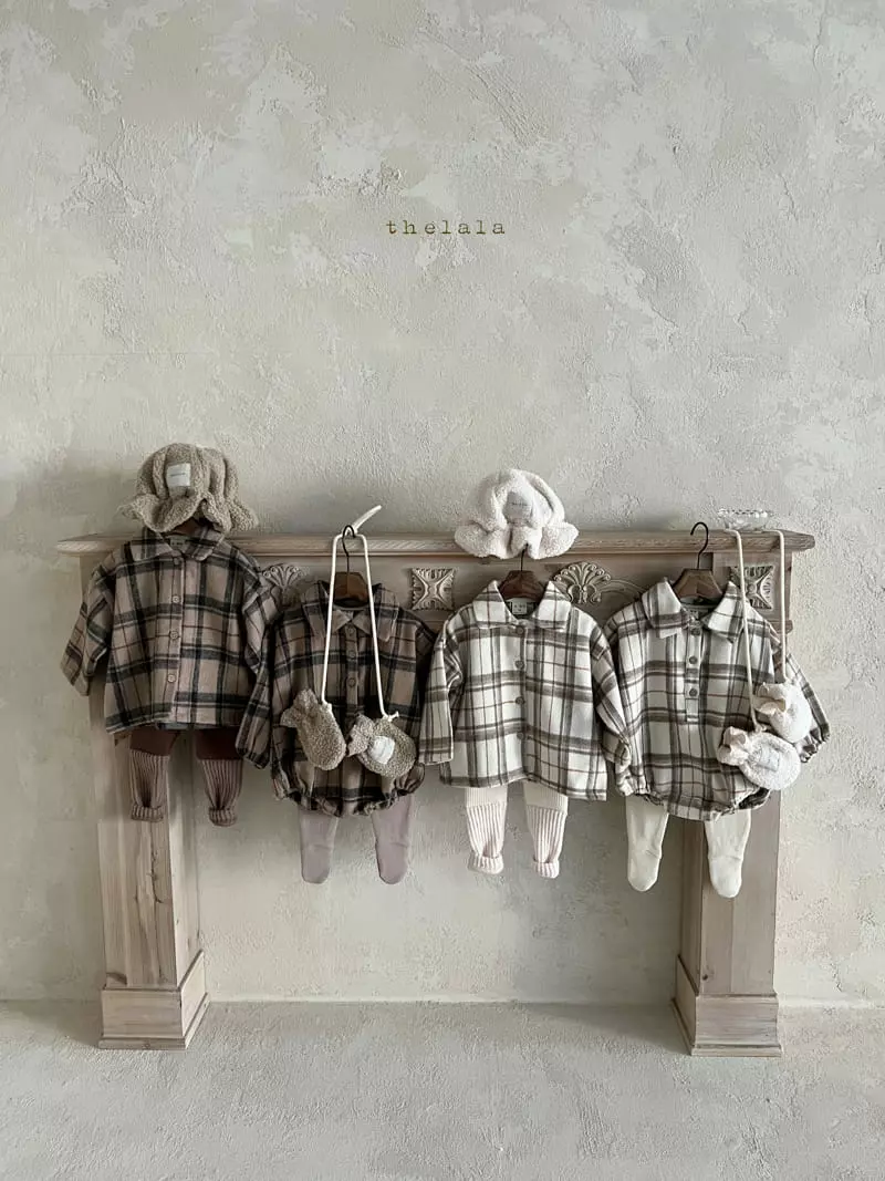 Lala - Korean Baby Fashion - #smilingbaby - Checks Bodysuit - 3