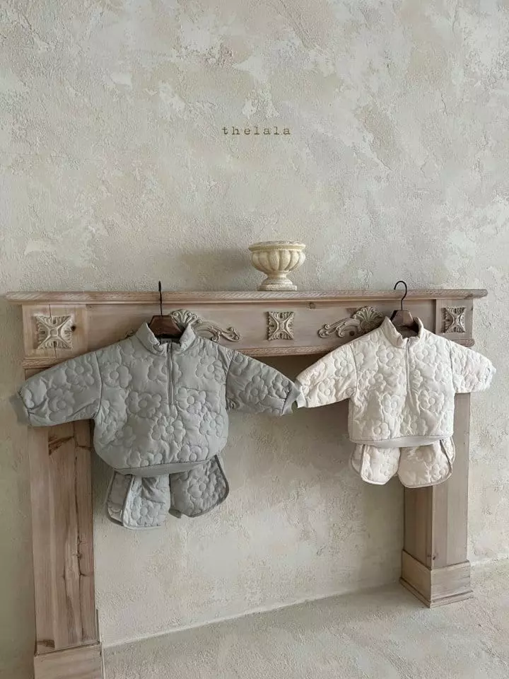 Lala - Korean Children Fashion - #kidsshorts - Bangle Padding Top Bottom Set - 3
