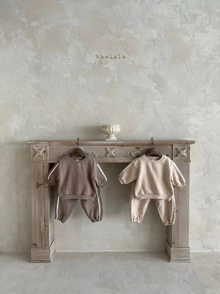 Lala - Korean Children Fashion - #kidsstore - Line Top Bottom Set