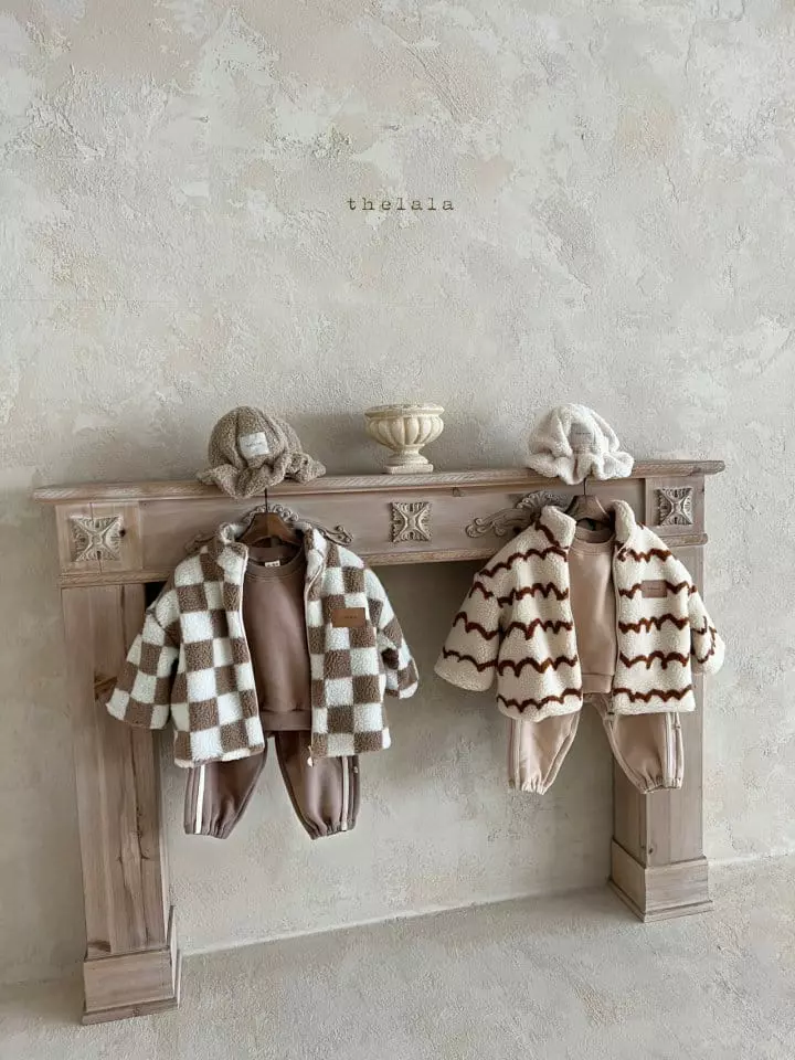 Lala - Korean Children Fashion - #kidzfashiontrend - Line Top Bottom Set - 2